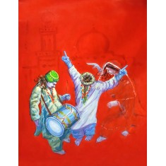 Hussain Chandio, 18 x 24 Inch, Acrylic on Canvas, Figurative Painting-AC-HC-262